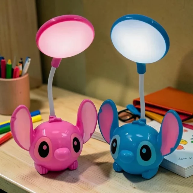چراغ مطالعه و چراغ خواب رومیزی فانتزی طرح استیچ (Stitch) مدل شارژی