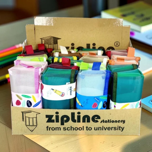 جامدادی توری تک زیپ بزرگ زیپ لاین (Zipline) – رنگبندی متنوع